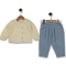 NOY NOY 9322-KIZ 9/24 AY BLUZ PNT TRİKO HIRKA 3&#039;LÜ TK