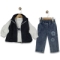 PARTNERBABY 1112-KIZ 2/5 YAŞ ÇİÇEK DESEN YELEKLİ 3 LÜ TAKIM