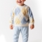SERDE BABY NESRİN İSMAİL 1019-ERKEK 3/9 AY BAKLAVA BASKILI 2 Lİ TAKIM
