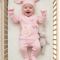 SERDE BABY NESRİN İSMAİL 2025-KIZ 1/6 AY APLİKELİ TAVŞAN 5 Lİ TAKIM