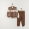 TİTİMİX KİDS 25329-ERKEK 9/24 AY FENDİ NAKIŞ ÜÇLÜ TAKIM