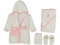 UNISEX 1/3 AY KUZU NAKIŞLI BORNOZ SET